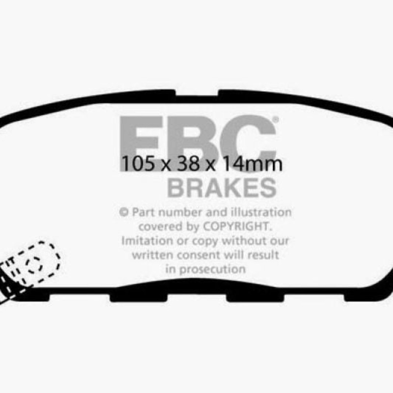 EBC 02 Infiniti G35 3.5 w/o DCS Bluestuff Rear Brake Pads