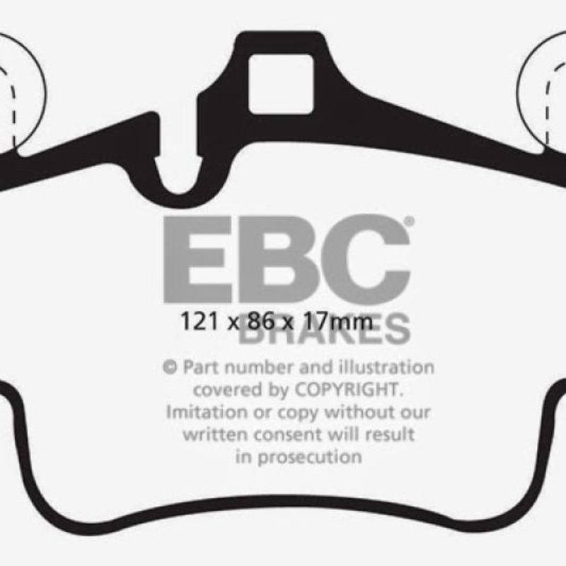 EBC 07-08 Porsche 911 (997) (Cast Iron Rotor only) 3.6 Carrera 2 Bluestuff Front Brake Pads