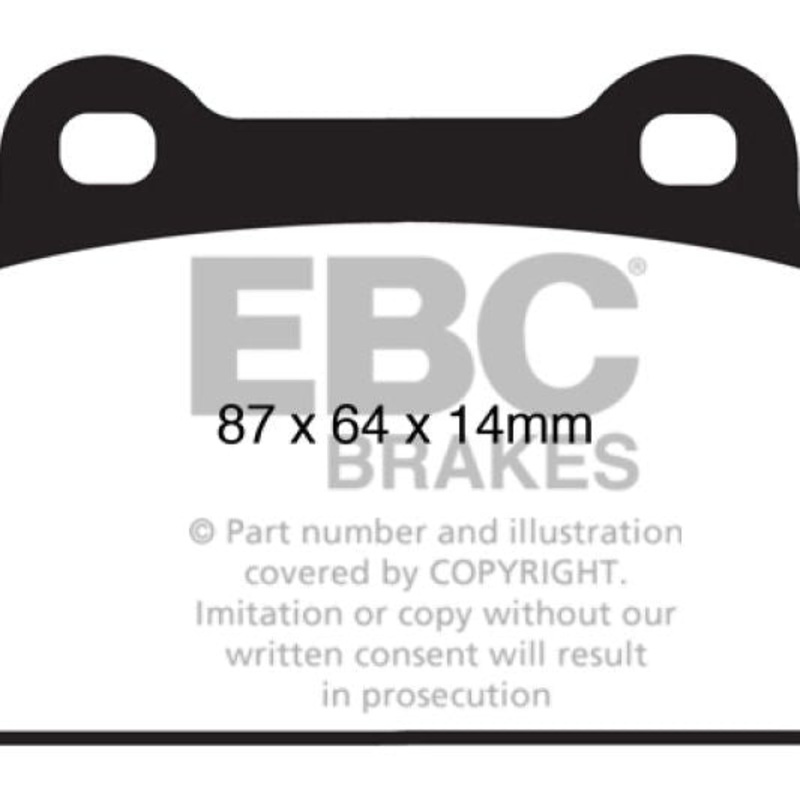 EBC 08-16 Mitsubishi Lancer Evo 10 2.0 Turbo (1 piece rotor) Bluestuff Rear Brake Pads