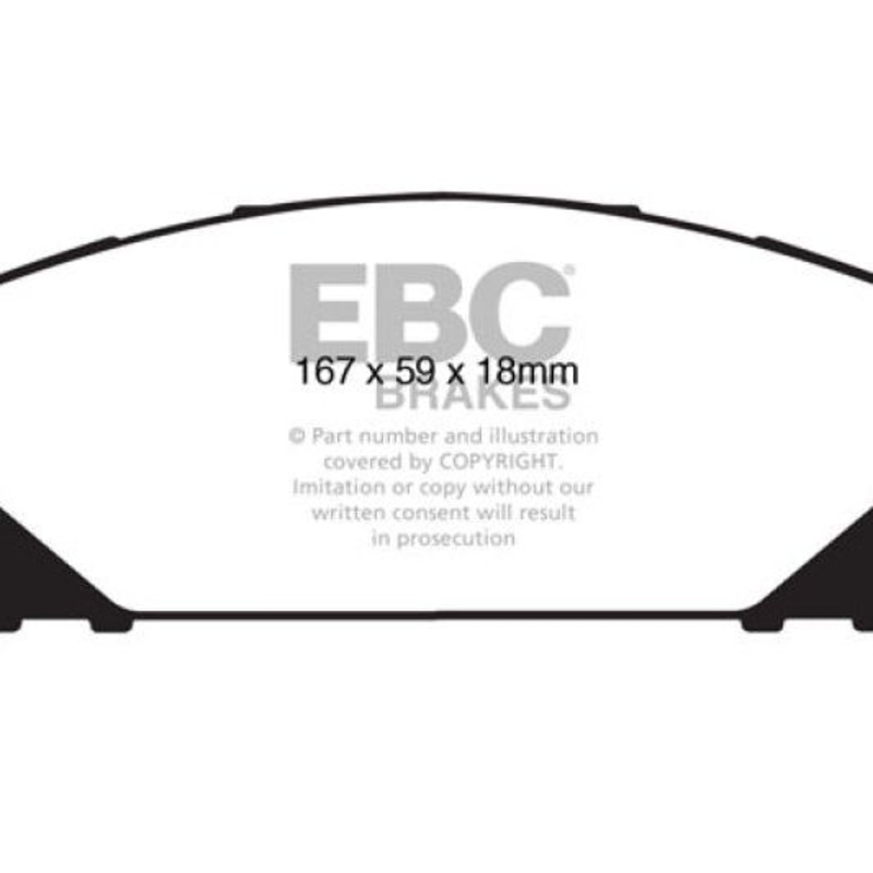 EBC 10+ Lexus RX350 3.5 (Japan) Extra Duty Front Brake Pads