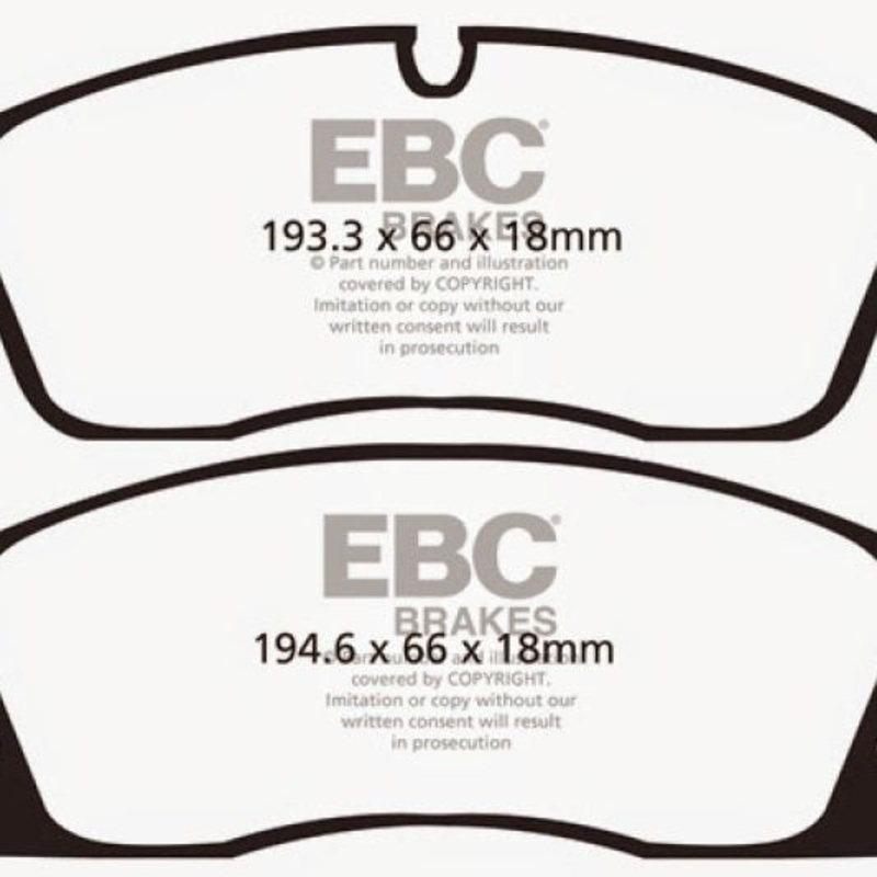 EBC 11+ Dodge Durango 3.6 Extra Duty Front Brake Pads