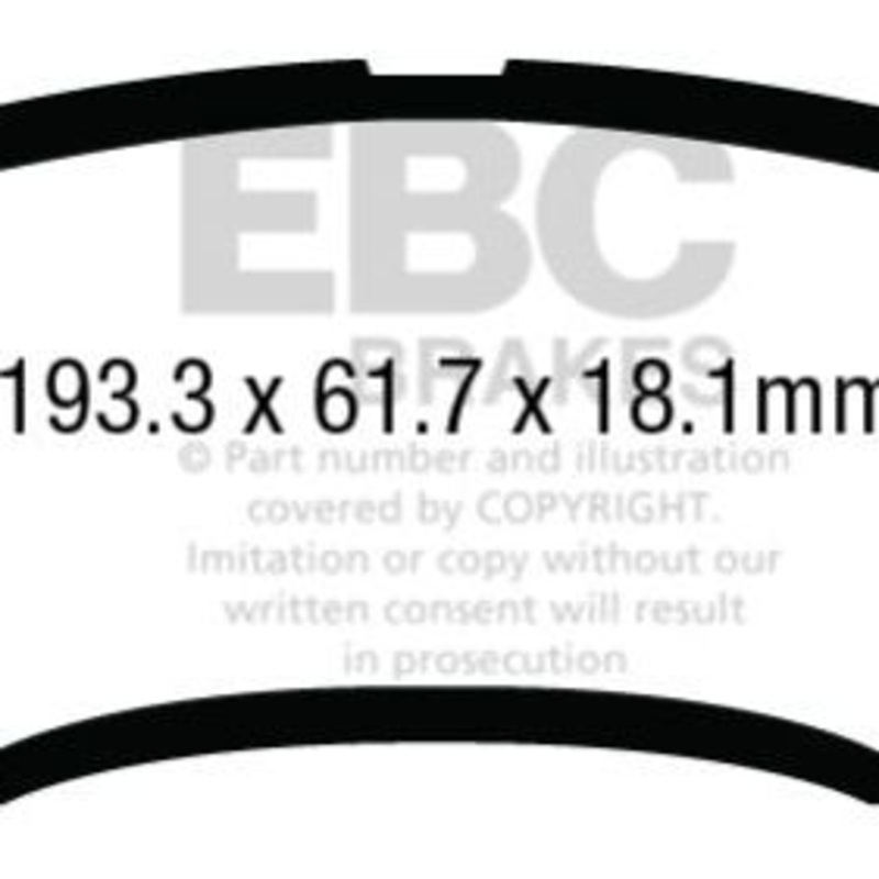 EBC 13+ Ford F250 (inc Super Duty) 6.2 (2WD) Extra Duty Rear Brake Pads