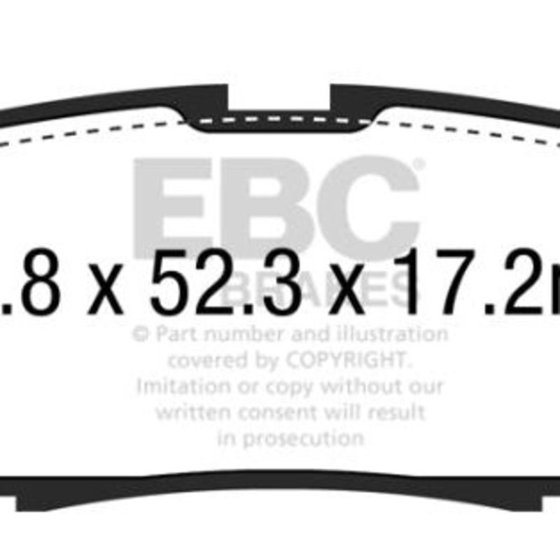 EBC 15+ Ford F150 2.7 Twin Turbo (2WD) Electric PB Extra Duty Rear Brake Pads