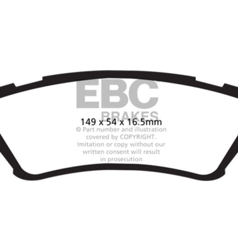 EBC 15+ Ford F150 2.7 Twin Turbo (2WD) Greenstuff Rear Brake Pads