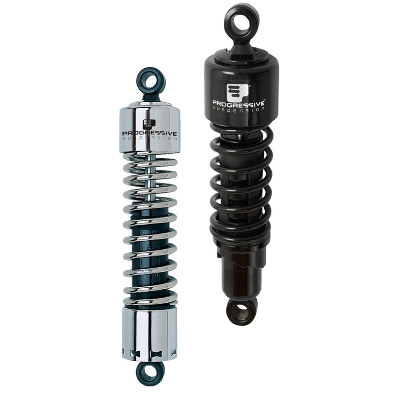 Progressive Harley 412 Series Shocks 11.0in - Chrome