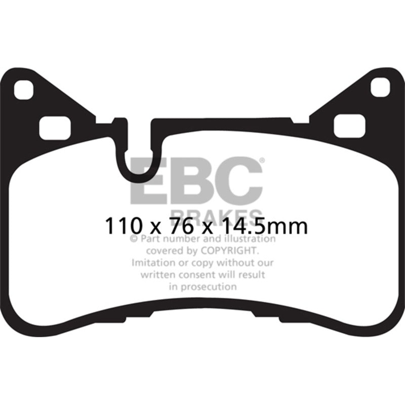EBC 14 Mercedes-Benz C63 AMG (W204) 6.2 Bluestuff Rear Brake Pads