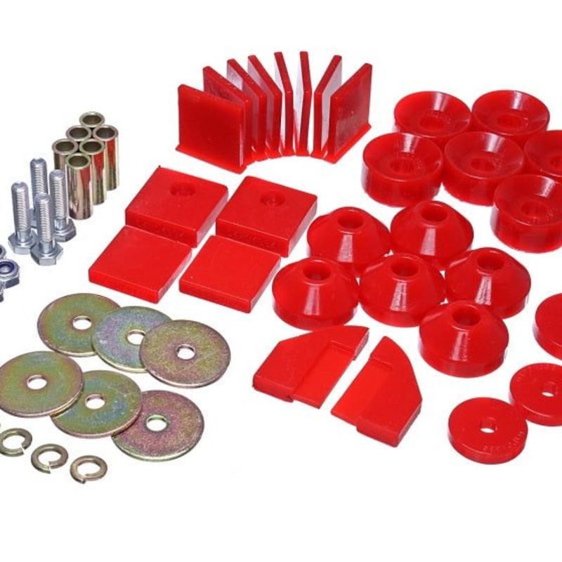 Energy Suspension 86-95 Suzuki Samurai Red Body Mount Set