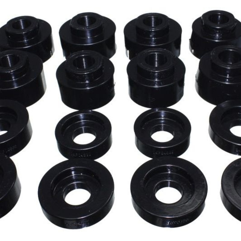 Energy Suspension 08-16 Ford F-250/F-350/F-450/F-550 Super Duty Crew Cab Black Body Mount Set