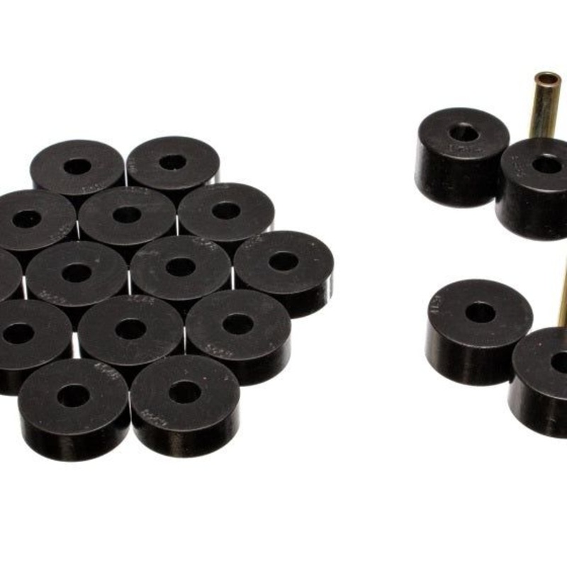 Energy Suspension 74-75 Jeep CJ5/CJ7/CJ8 Scrambler Black Body (Cab) Mount Set