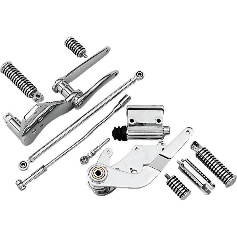 Bikers Choice 58-86 FL FX 86-99 Softail Chrome Custom Forward Controls 3/4 Inch Master Cylinder