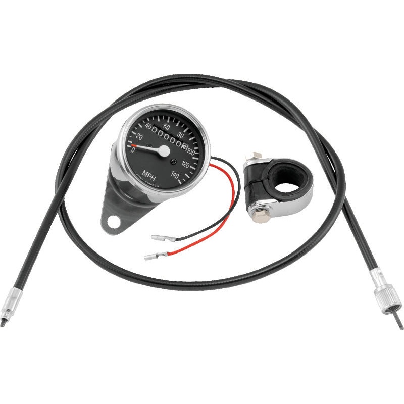Bikers Choice L73-94 XL 73-94 FX FXR 2:1 Custom Mini Speedo Kit Black Face 140 Mph 2 1/2 Inch