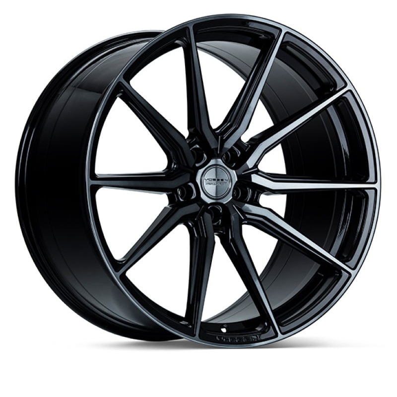 Vossen HF-3 22x10.5 / 5x120 / ET38 / Deep Face / 72.56 - Double Tinted - Gloss Black Wheel