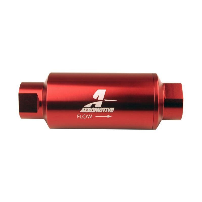 Aeromotive In-Line Filter - (AN-10) 10 Micron Microglass Element Red Anodize Finish