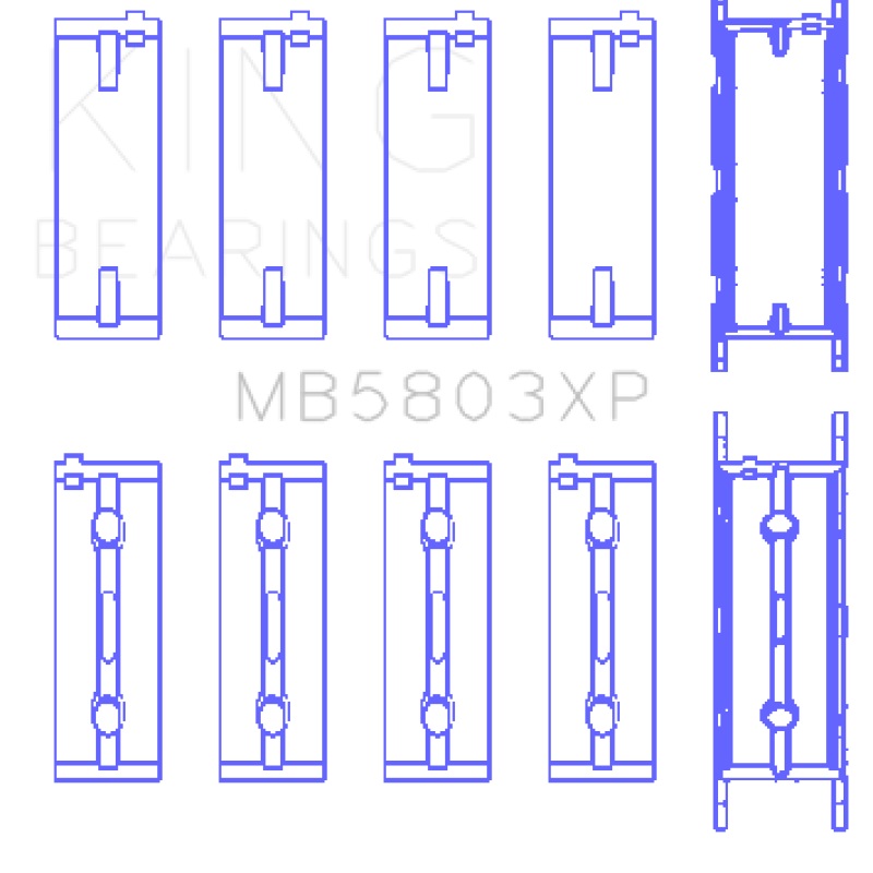 King BMW S65B40A Crankshaft Main Bearings Set of 5