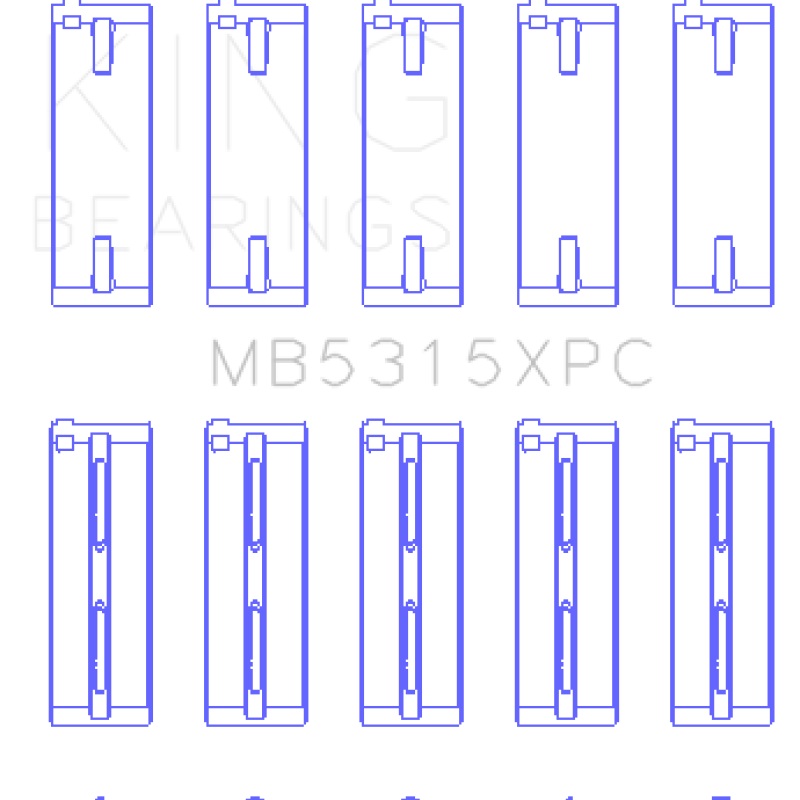 King Mitsubishi 4G63/4G64 Coated Performance Main Bearing Set - Size STD