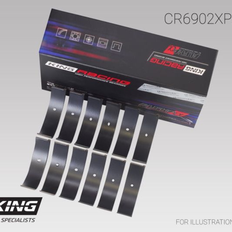 King Nissan VQ35HR/VQ37VHR/VR30DTT pMaxKote Rod Bearing Set - Size STD