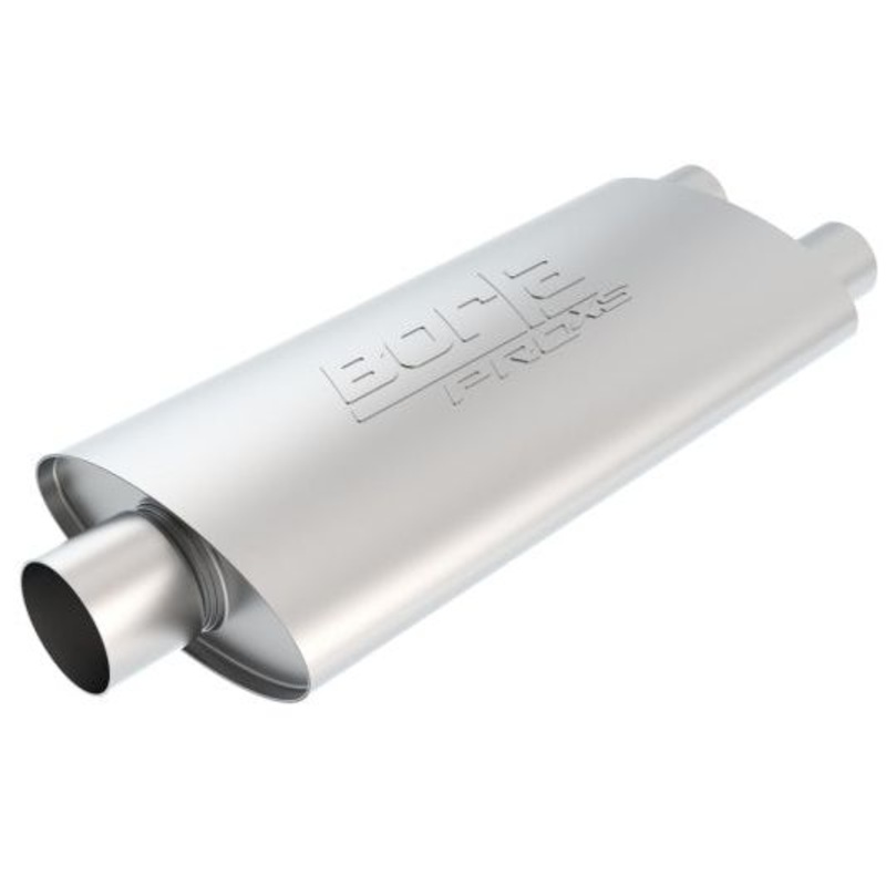 Borla Pro-XS 3in, 2-1/2in, 19in x 9-1/2in x 4in Oval Cen/Dual Turbo XL Muffler