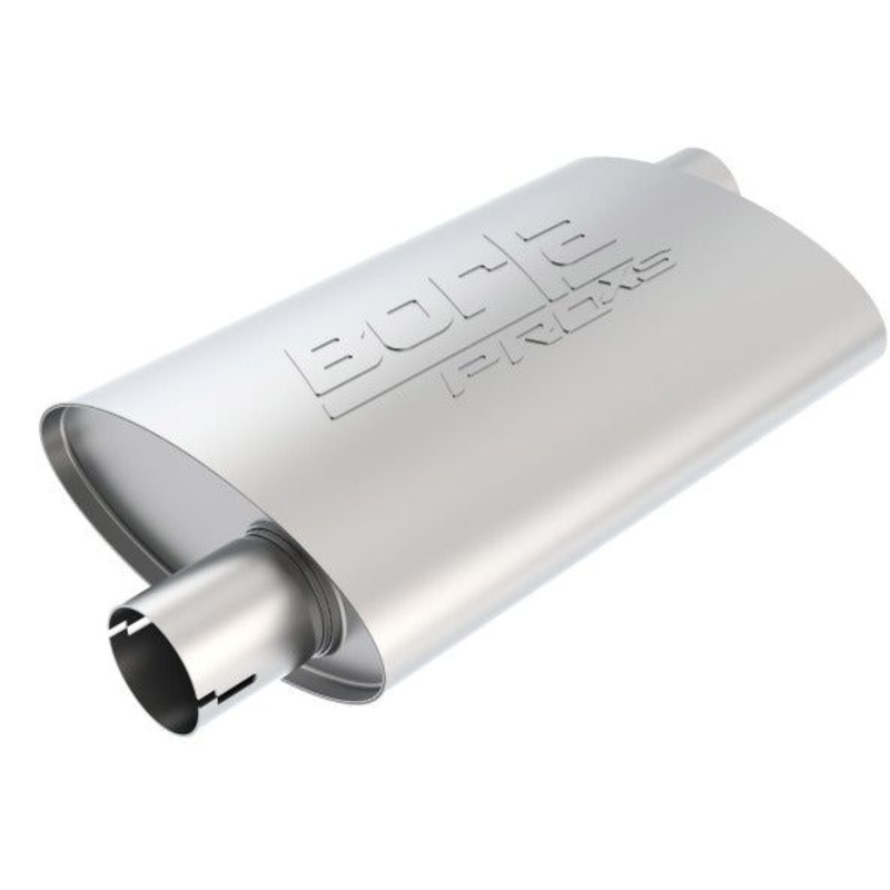 Borla Universal Pro-XS Oval 2.25in Inlet / Outlet Offset Notched Muffler