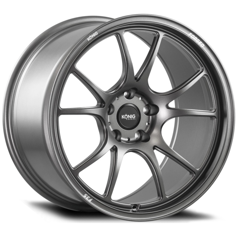 Konig Forged F3S 18X9.5 5X114.3 ET25 Satin Charcoal Knurled Bead