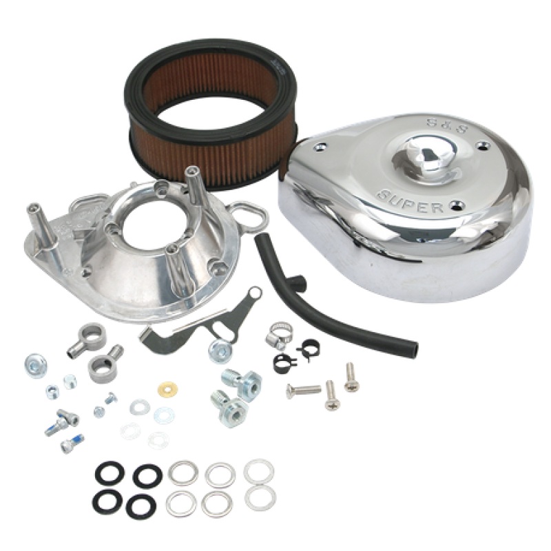 S&S Cycle 93-99 BT/91-03 Sportster Models Teardrop Air Cleaner Kit for S&S Super E/G Carb