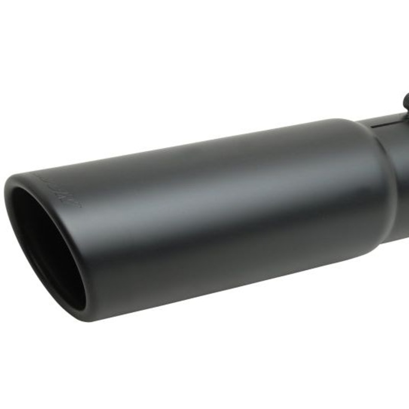 Gibson Rolled Edge Angle-Cut Tip - 4in OD/3.5in Inlet/12in Length - Black Ceramic