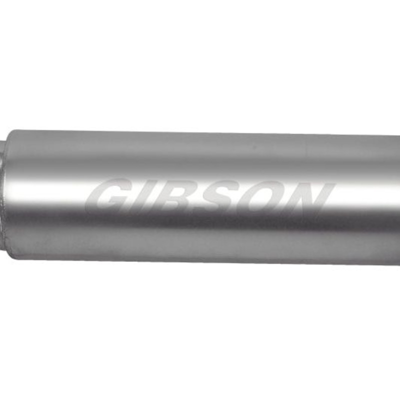 Gibson SFT Superflow Dual/Center Round Muffler - 8x24in/3in Inlet/4in Outlet - Stainless