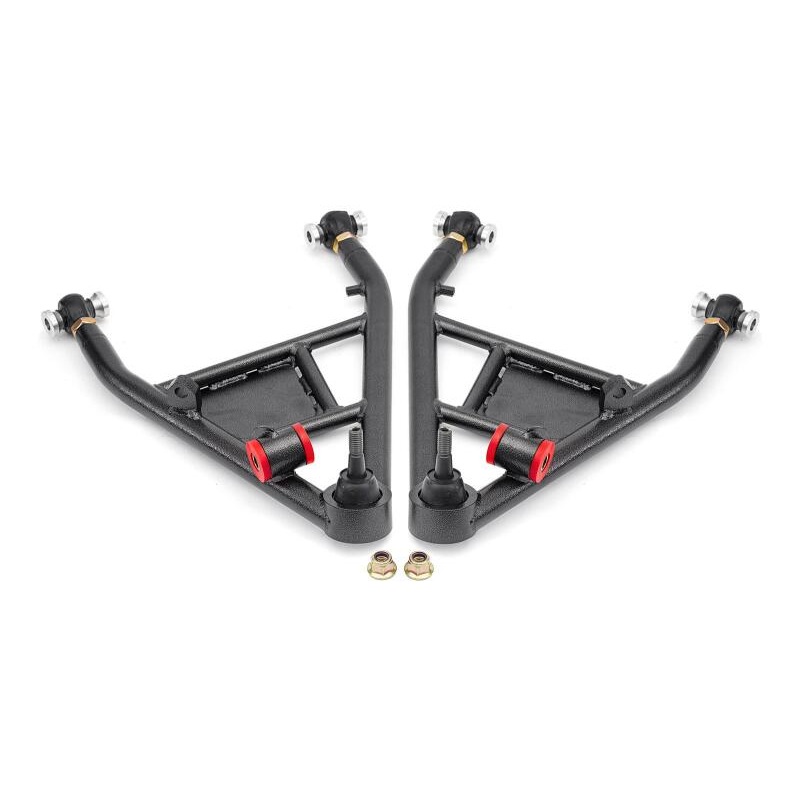 BMR 14-19 Chevrolet Corvette C7 Rear Lower Control Arms For 15in Conversion Kit - Black Hammertone