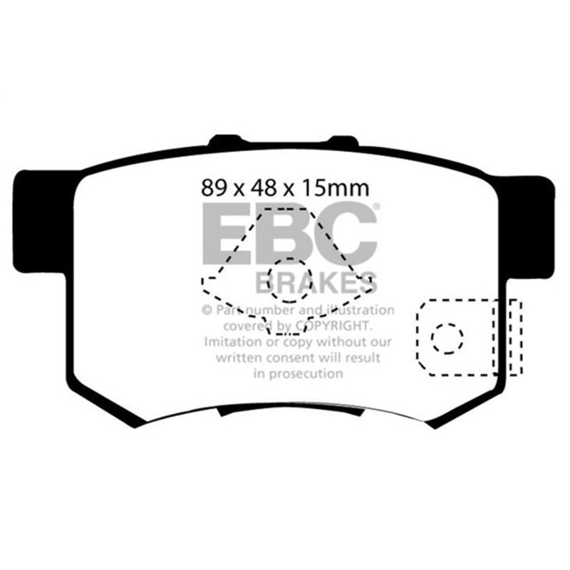 EBC 10-12 Acura RDX 2.3 Turbo Yellowstuff Rear Brake Pads