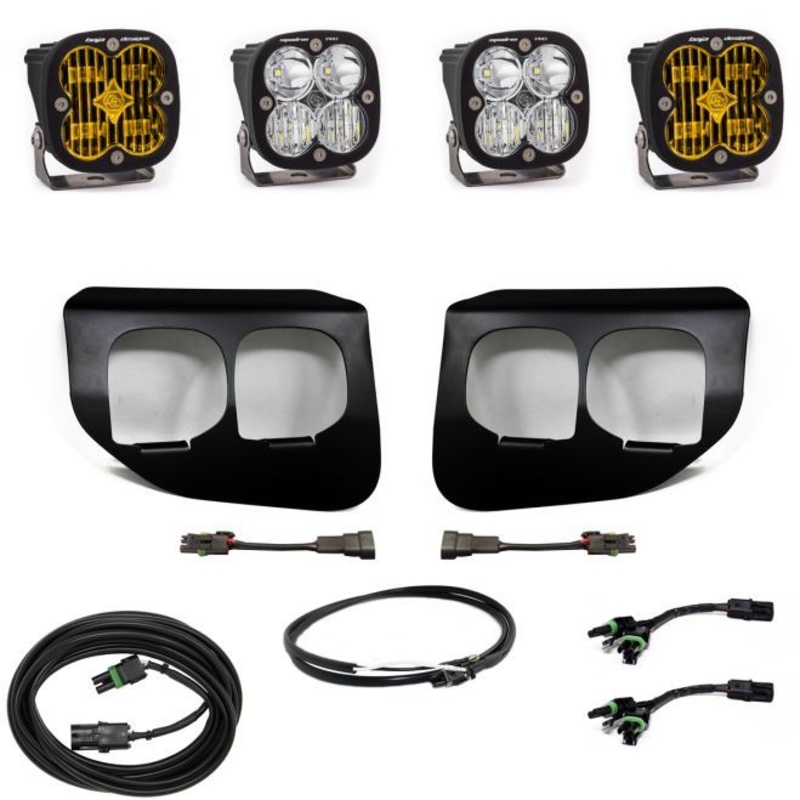 Baja Designs 2020+ Ford Super Duty Fog Lights FPK Amber SAE/Pro DC Baja Designs w/Upfitter