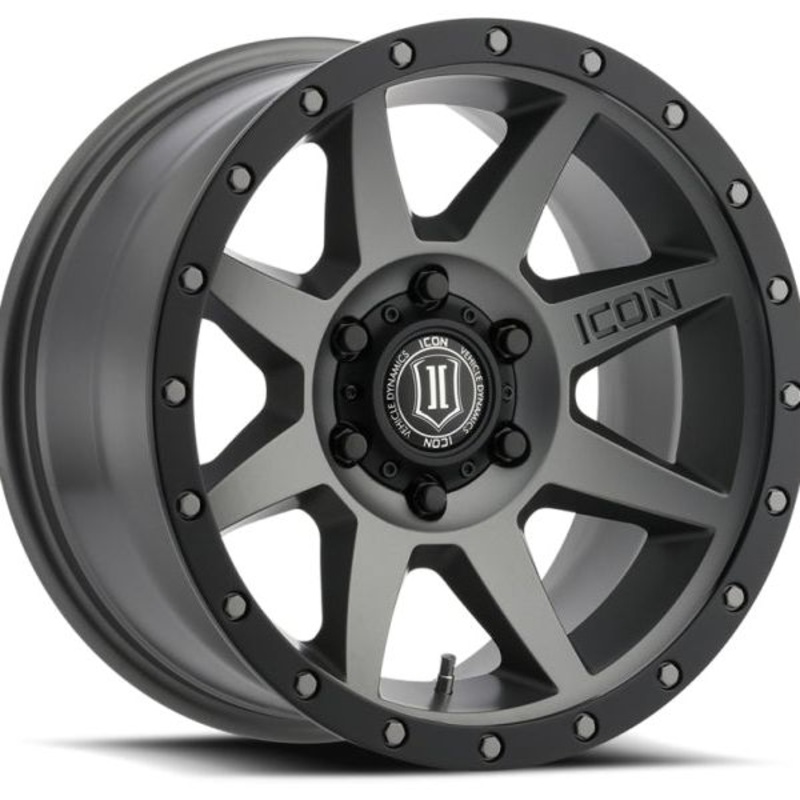 ICON Rebound 17x8.5 6x5.5 0mm Offset 4.75in BS 106.1mm Bore Titanium Wheel