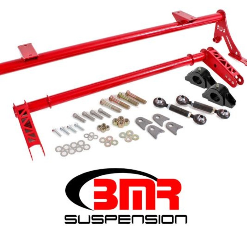 BMR 05-14 S197 Mustang Rear Bolt-On Hollow 35mm Xtreme Anti-Roll Bar Kit (Delrin) - Red