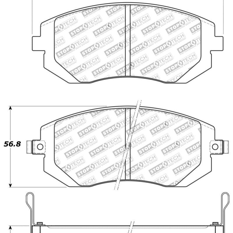Stoptech 03-10 Subaru Forester/Impreza / 02-12 Subaru Legacy/Outback Sport Brake Pads - Front