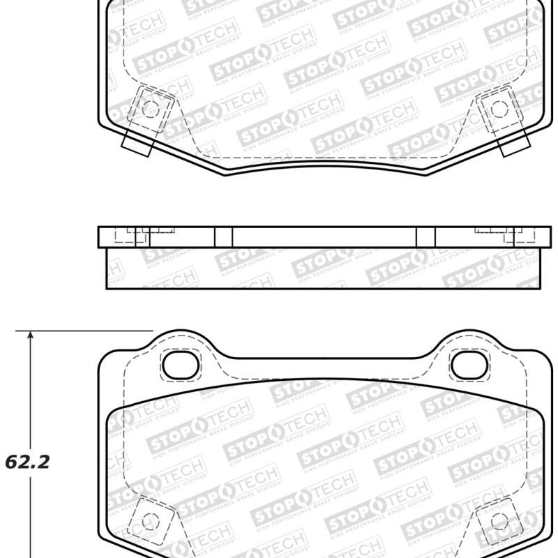 StopTech 14-18 Chevy Corvette Sport Performance Rear Brake Pads