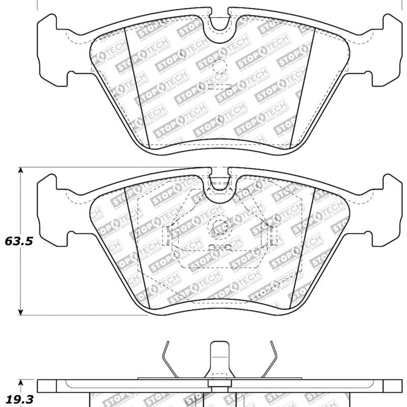 StopTech 95-99 BMW M3 / 01-07 M3 E46 / 89-93 M5 / 98-02 Z3 M series / 93-95 530 Front Brake Pads