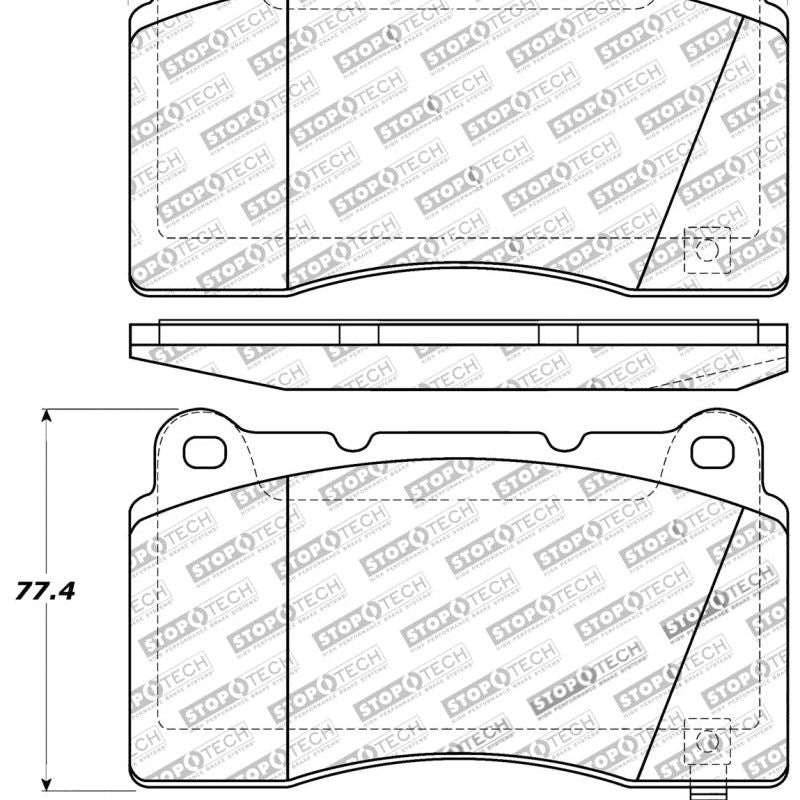 StopTech Performance 04-07 STi / 03-06 Evo / 08-10 Evo / 10+ Camaro Front Brake Pads