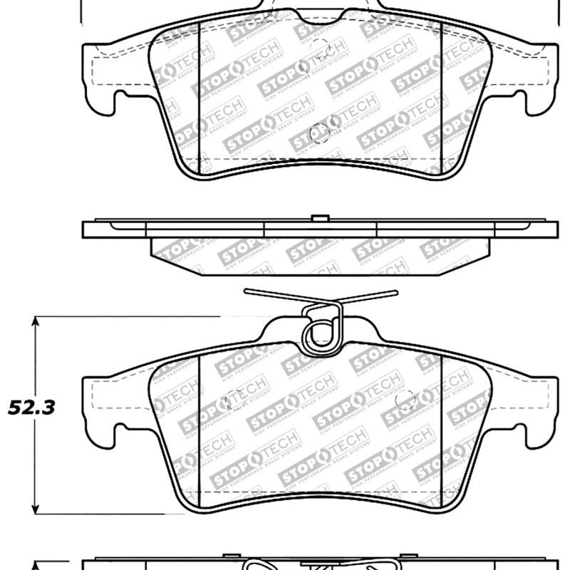 StopTech Performance 07-09 Mazdaspeed3 / 06-07 Mazdaspeed6 / 06-07 Mazda3 Rear Brake Pads