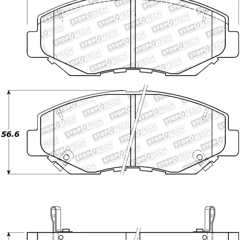 StopTech Sport Brake Pads w/Shims and Hardware - Front