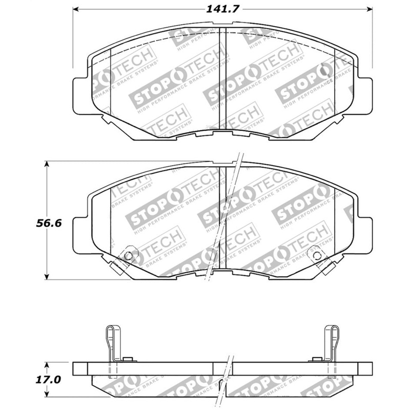 StopTech Performance 03-10 Honda Accord / 02-06 CR-V / 03-08 Pilot Front Brake Pads