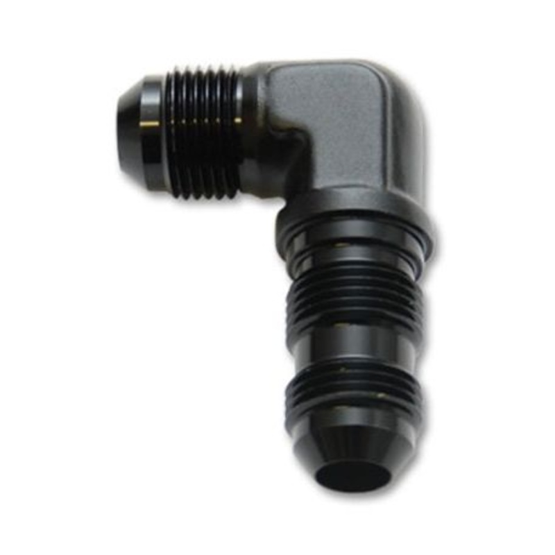 Vibrant -10AN Bulkhead Adapter 90 Degree Elbow Fitting - Anodized Black Only