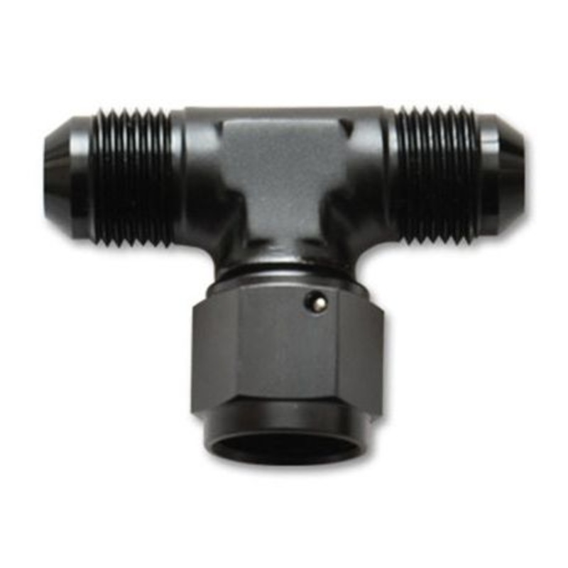Vibrant -10AN Tee Fitting with Female -10AN Swivel On Side