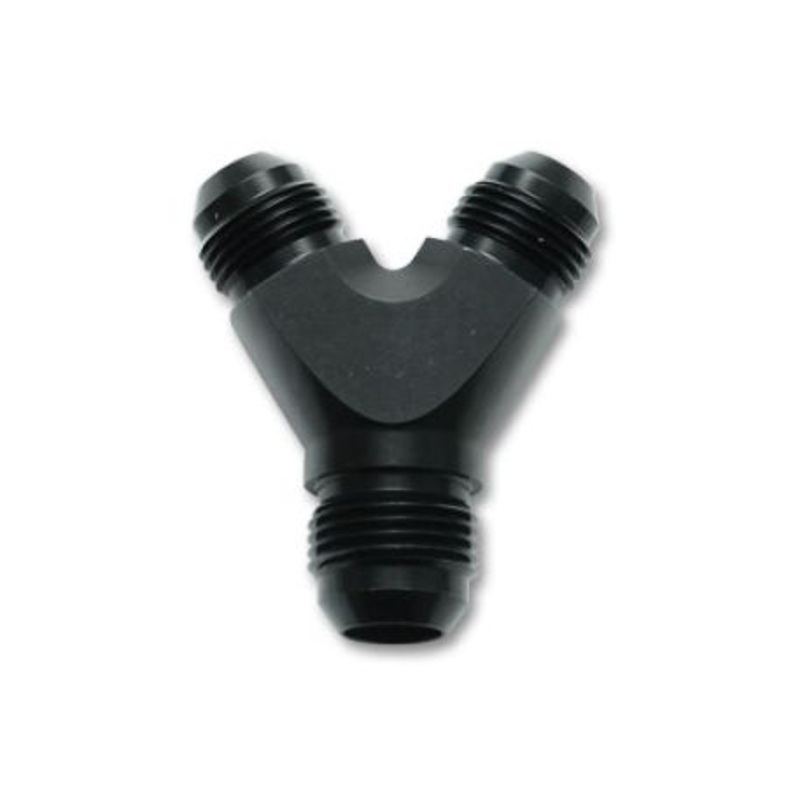 Vibrant -16AN x -16AN x 16AN Y-Adapter Fitting - Aluminum Black