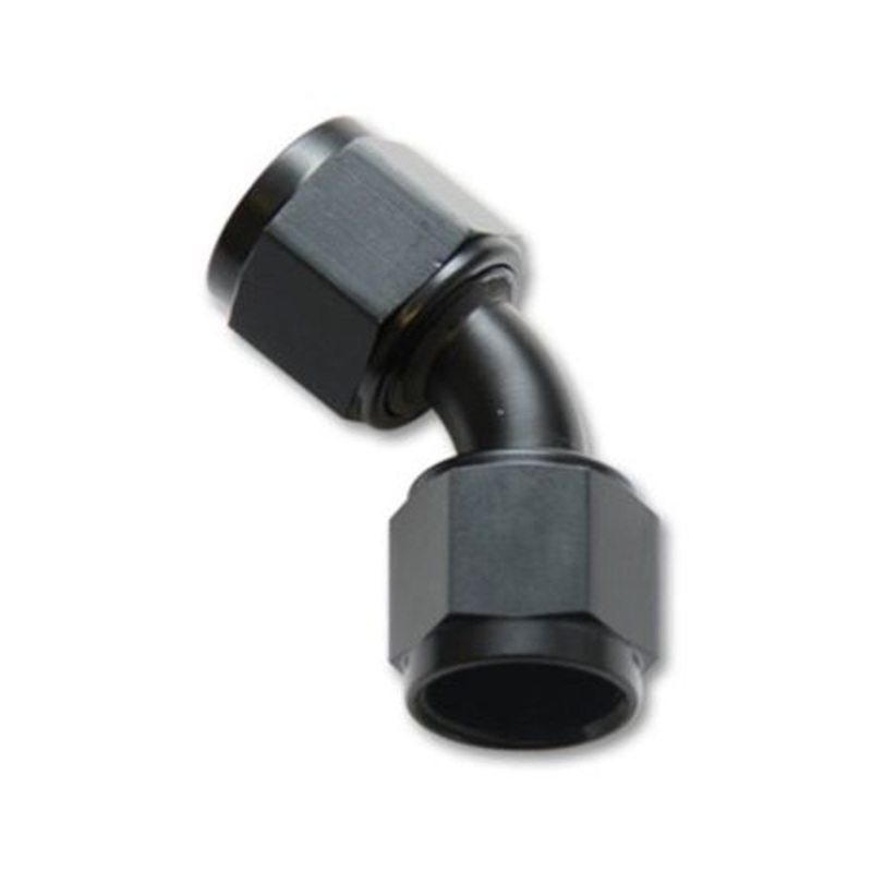 Vibrant -8AN X -8AN Female Flare Swivel 45 Deg Fitting ( AN To AN ) -Anodized Black Only
