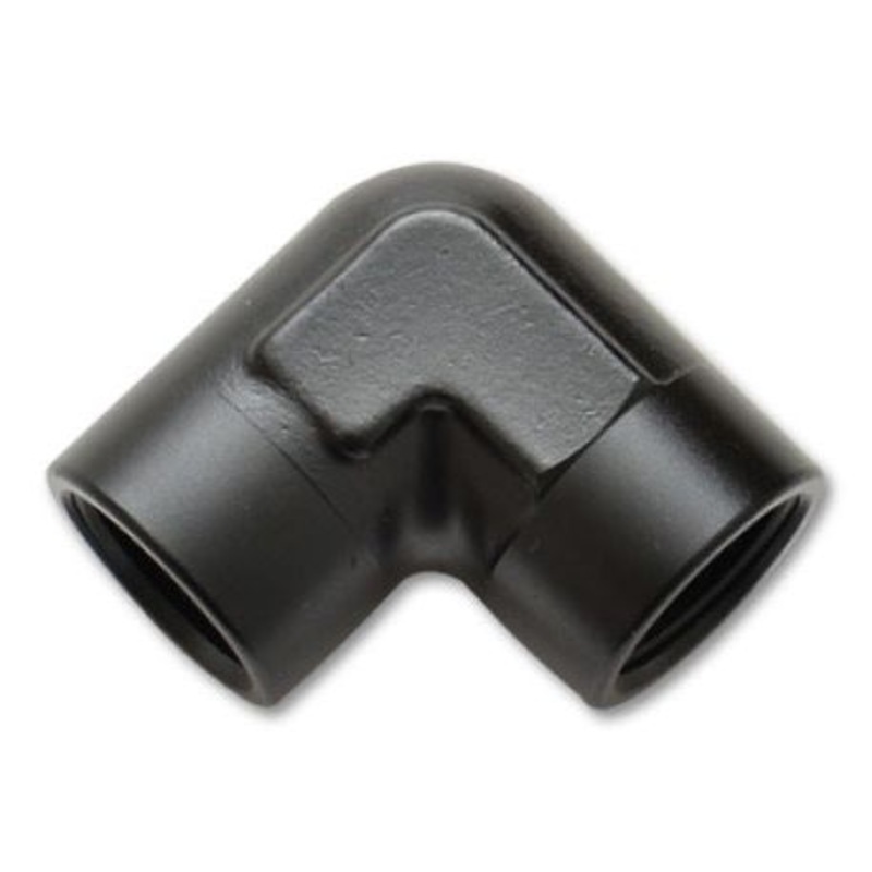 Vibrant 1/8in NPT 90 Degree Female Pipe Coupler Fitting