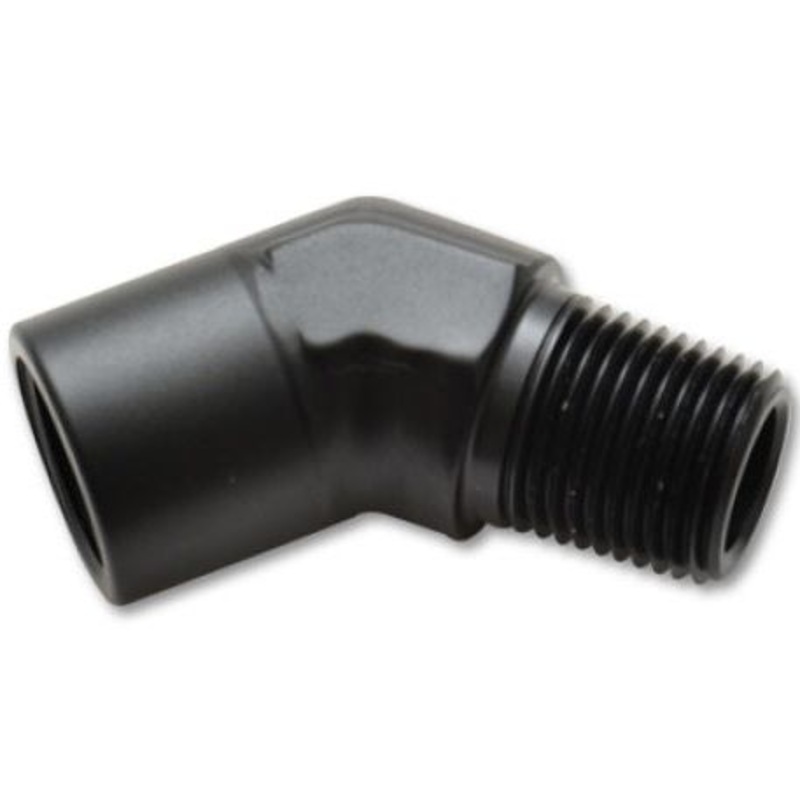 Vibrant 1/8in NPT Female to Male 45 Degree Pipe Adapter Fitting