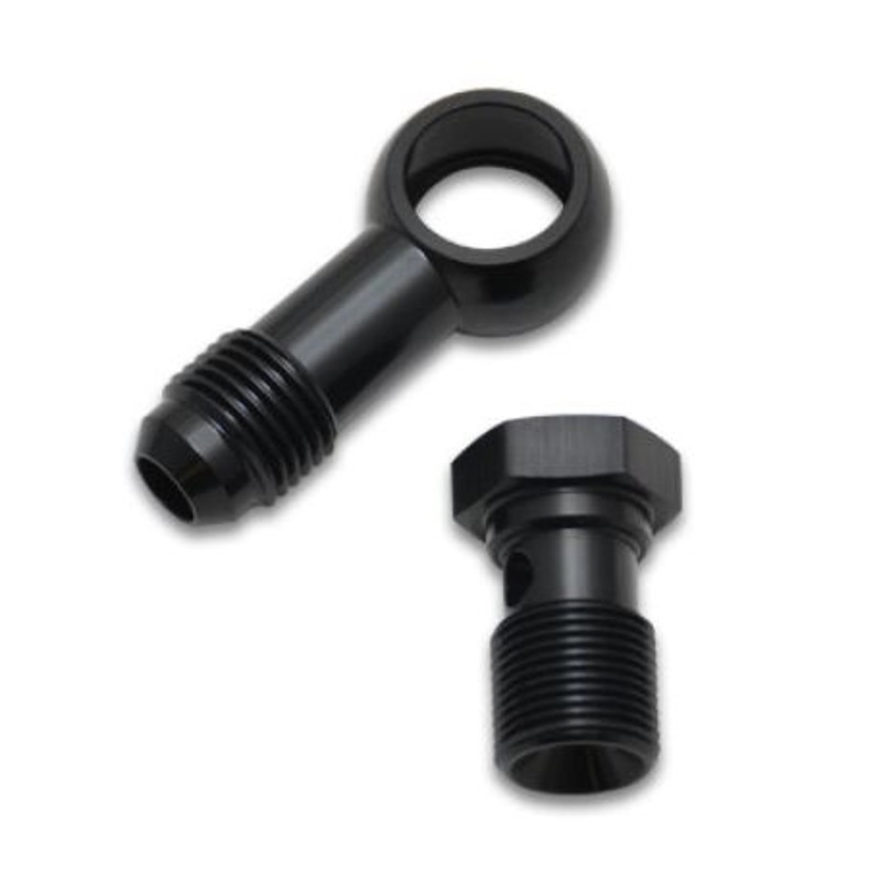 Vibrant Single -4AN 7/16-24 Aluminum Male Banjo Adapter Assembly