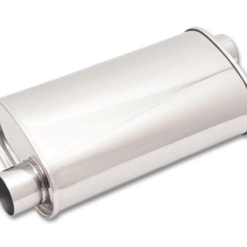 Vibrant StreetPower Oval Muff 5in x 9in x 15in long body 3in inlet I.D. x 3in outlet Offset-Offset