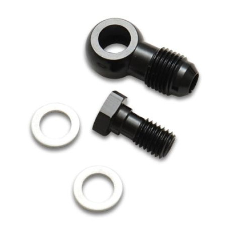 Vibrant -4AN Male Banjo Fitting 10mm x 1.25 Metric Aluminum + 2 Washers