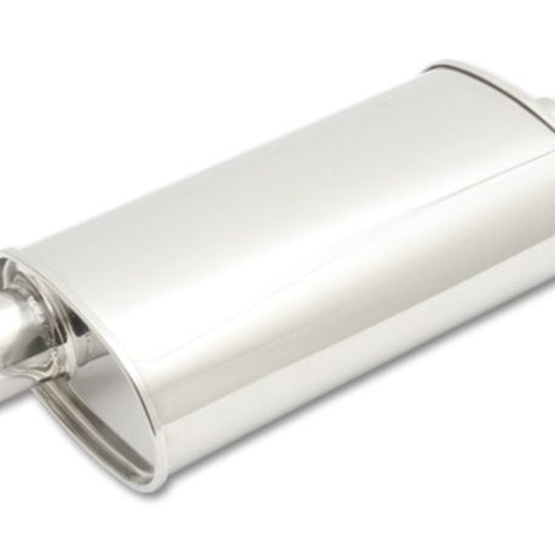 Vibrant StreetPower Oval Muff 5in x 9in x 15in long body 3in inlet I.D. x 3in outlet Offset-Center