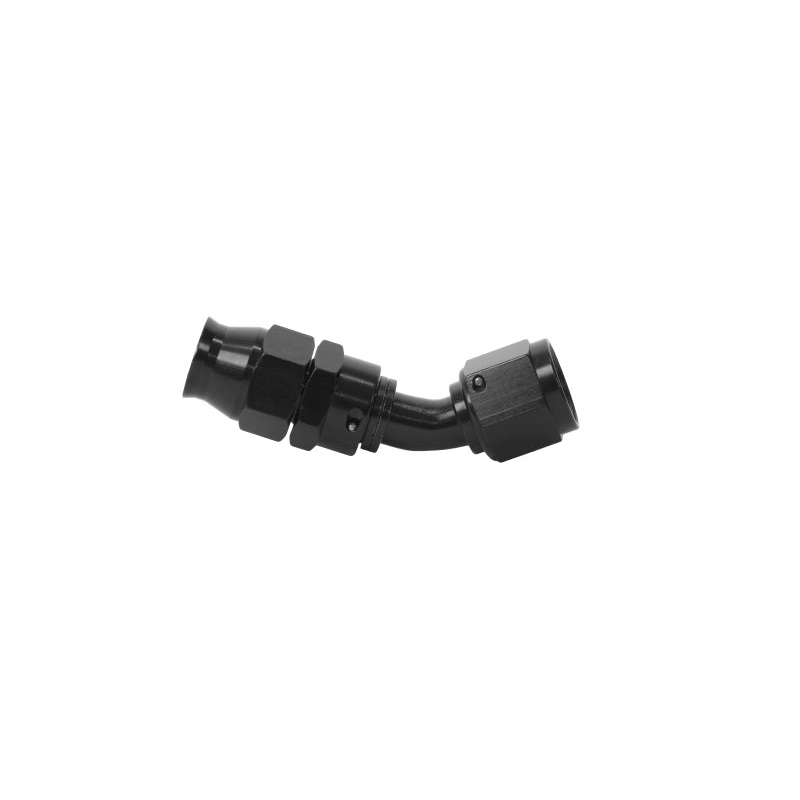Aeromotive PTFE Hose End - AN-08 - 45 Deg - Black Anodized