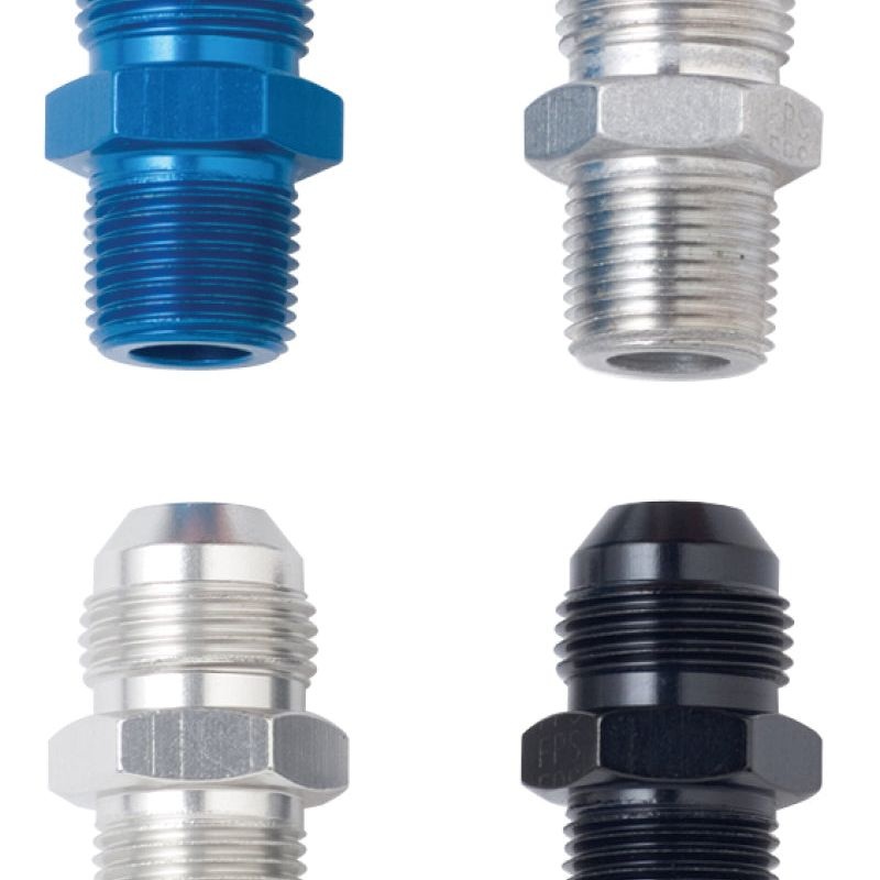 Fragola -10AN x 1/2 NPT Straight Adapter - Black